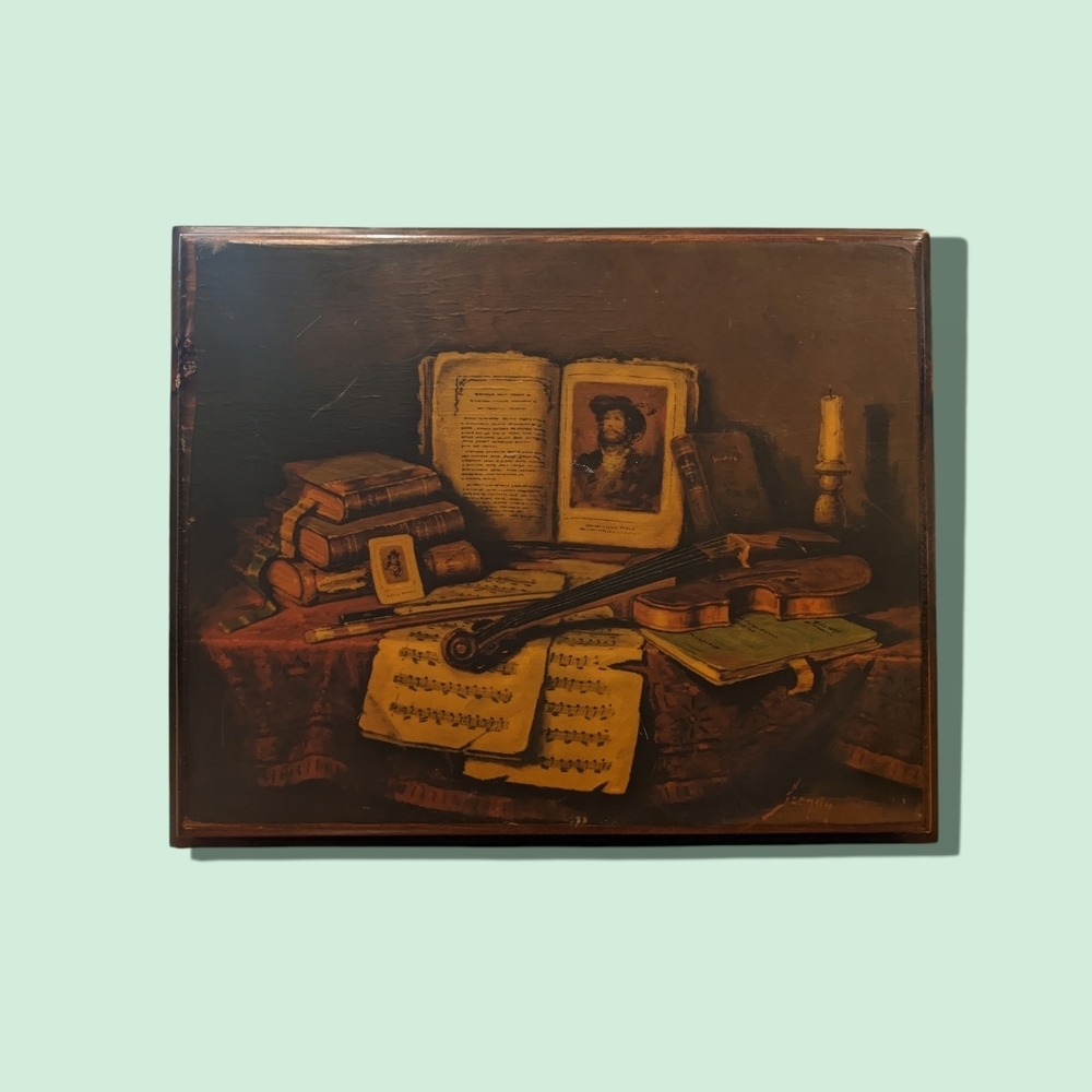 Vintage Music Appreciation Print On Wooden Plaque